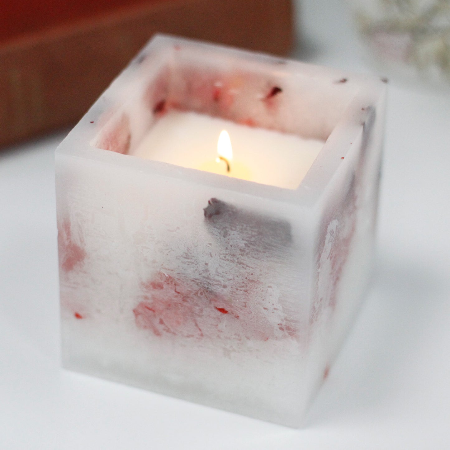 Enchanted flower candle
