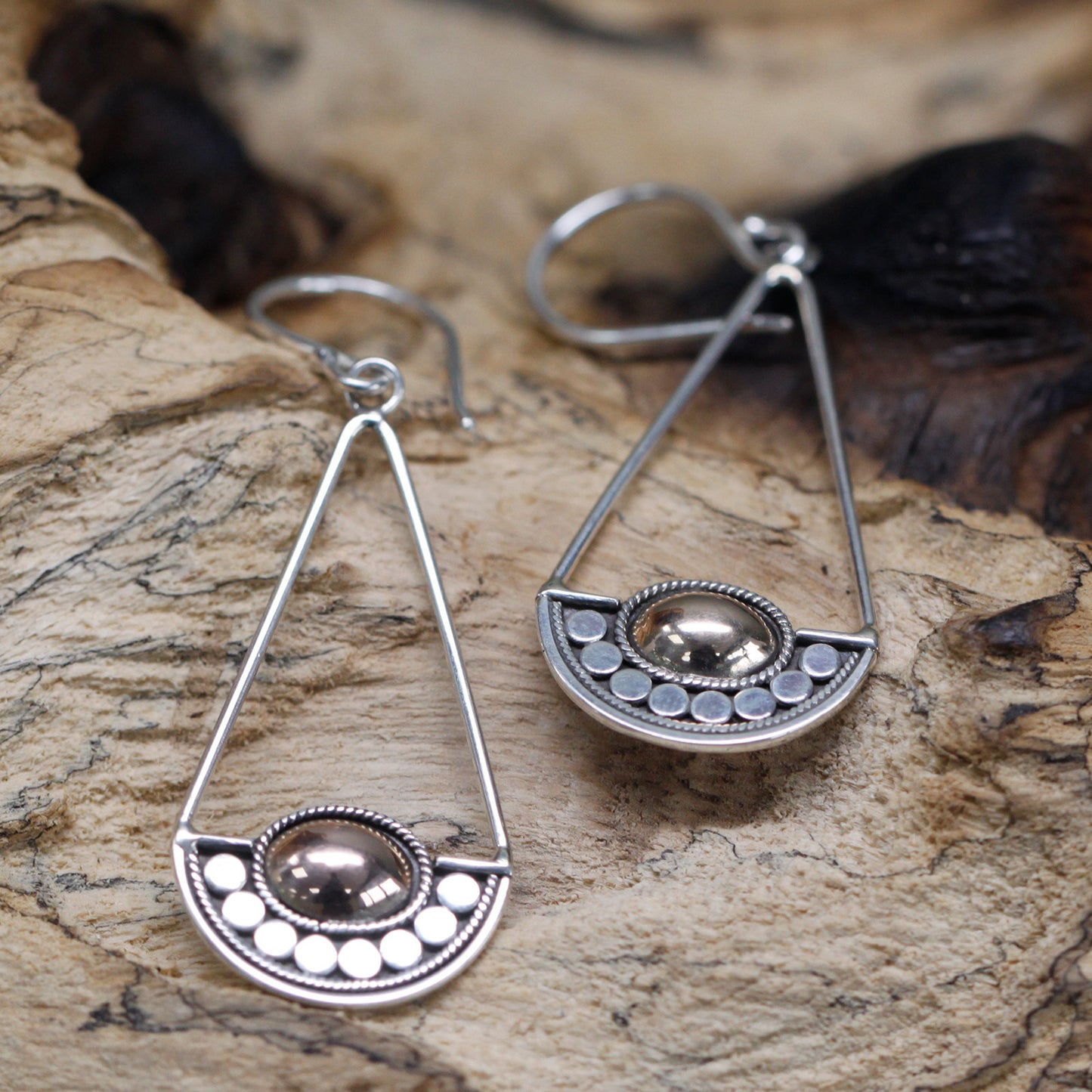 Luna Balance - Silver & Gold Earrings