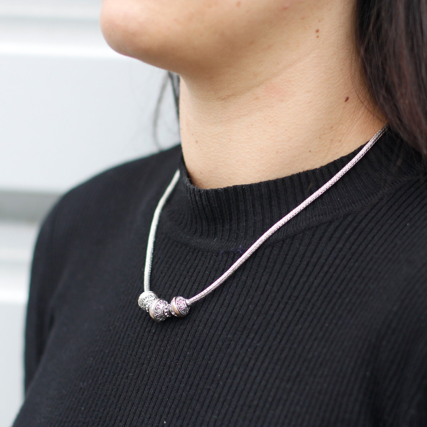 Tribal Trio - Silver & Gold Necklace