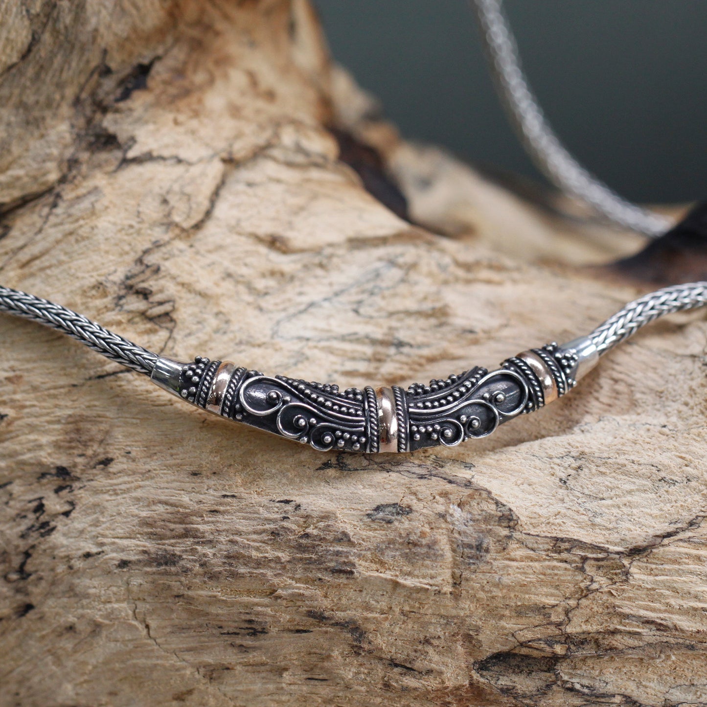 Tribal - Silver & Gold Necklace