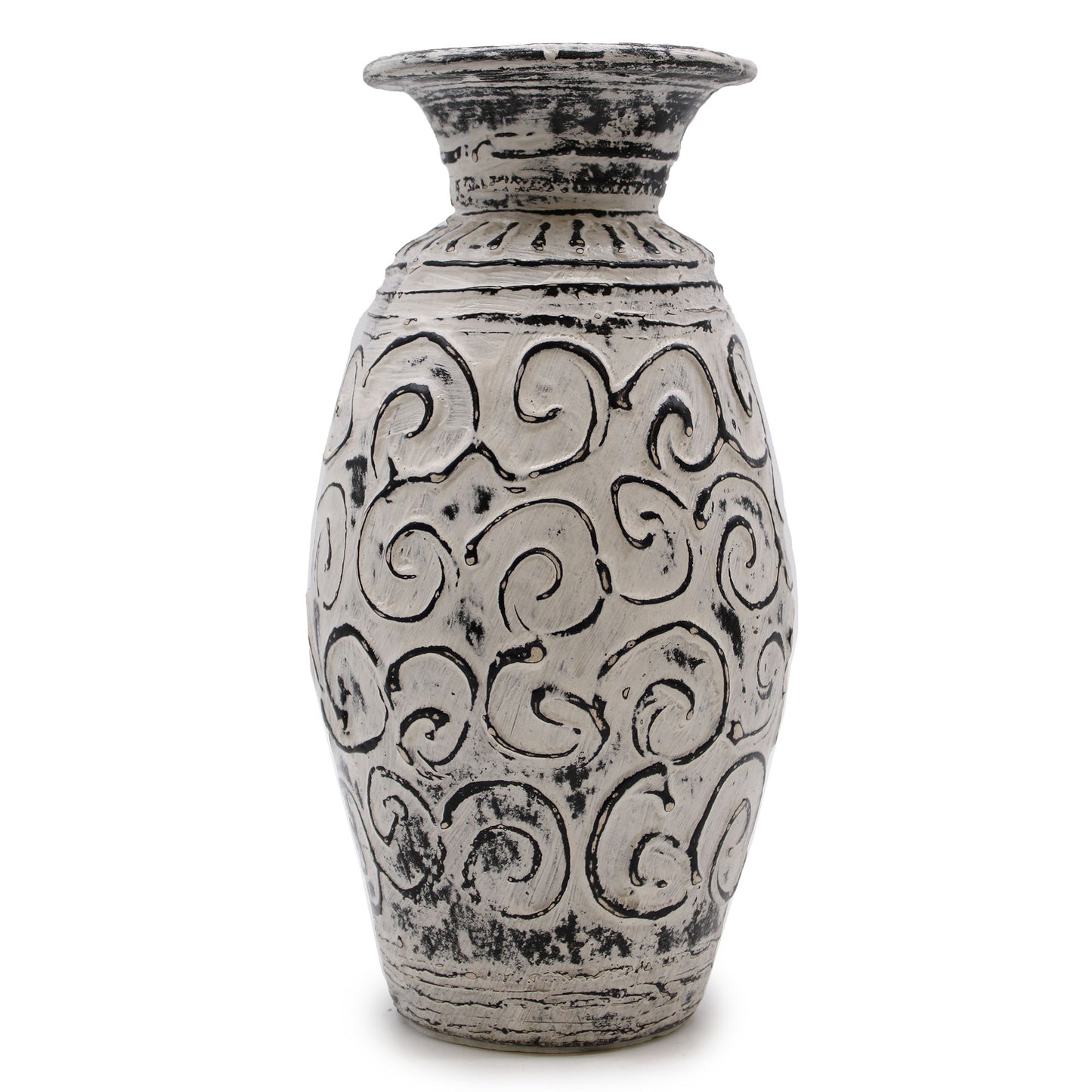 Swirls Shaped Vase (Cream)