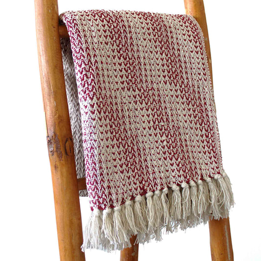 Boho Comfort Throw in Ruby Two Tone