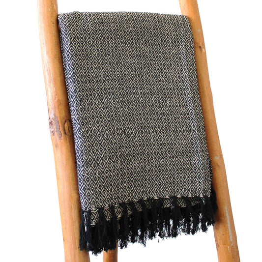 Boho Comfort Throw in Charcoal
