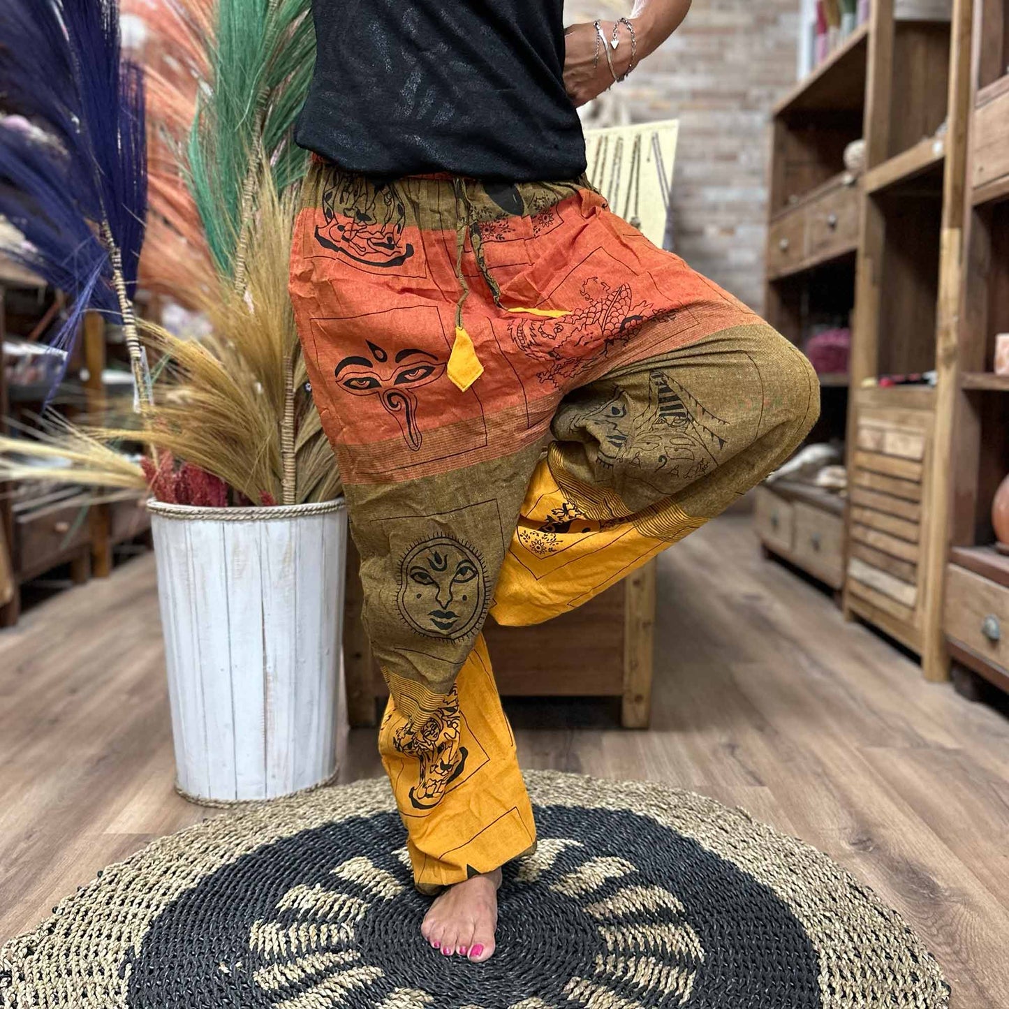 Aladdin Orange High Waist Yoga Pants