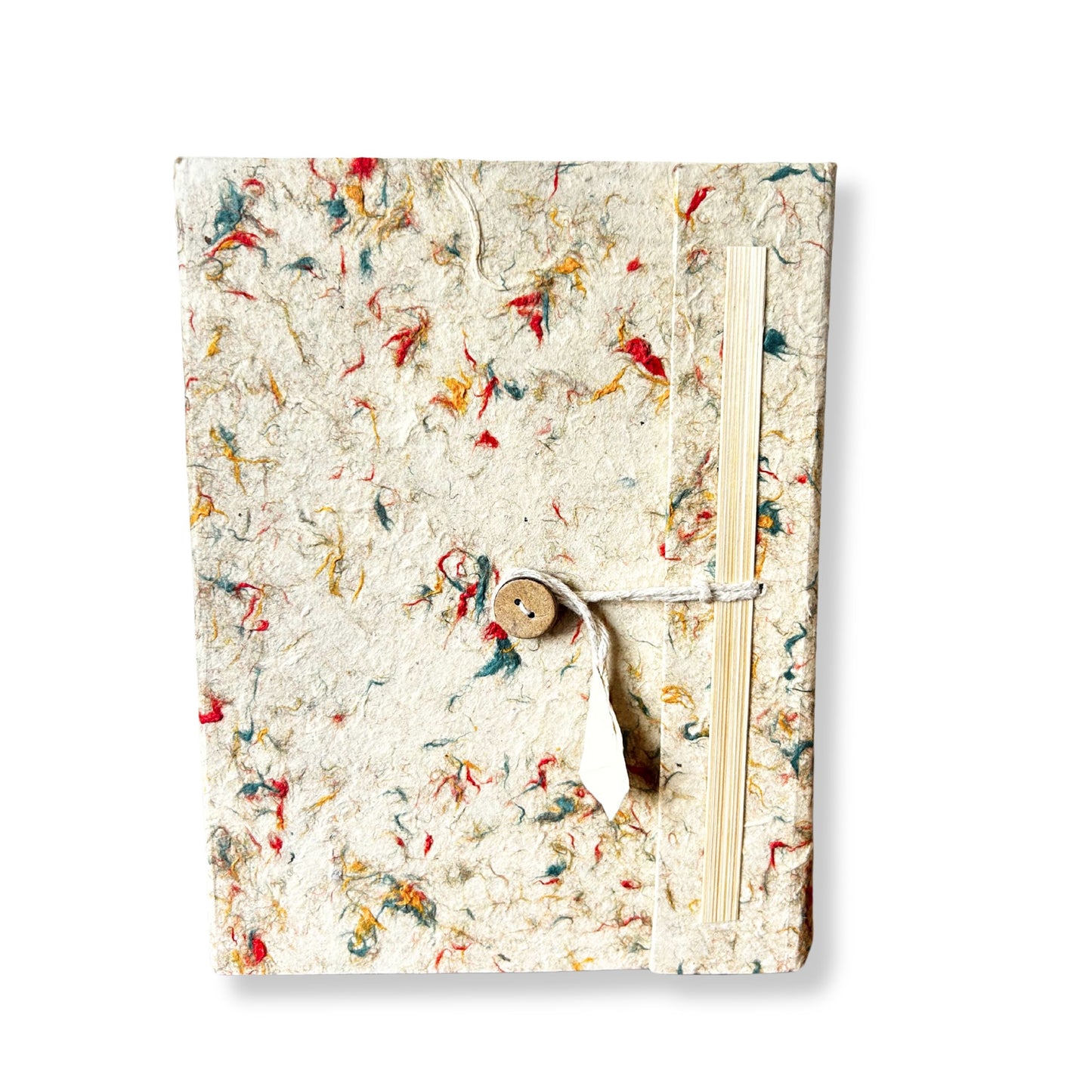 Large Lokta Mixed Colour Cotton Notebook, Includes Bookmark