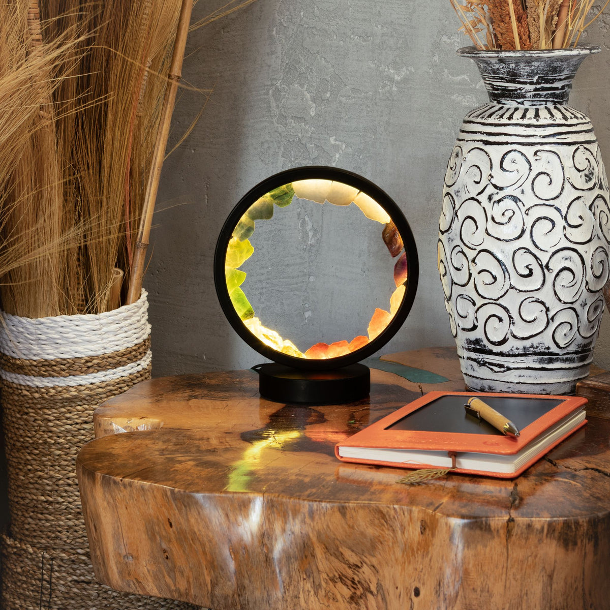 7 Chakra Gemstone Halo Lamp