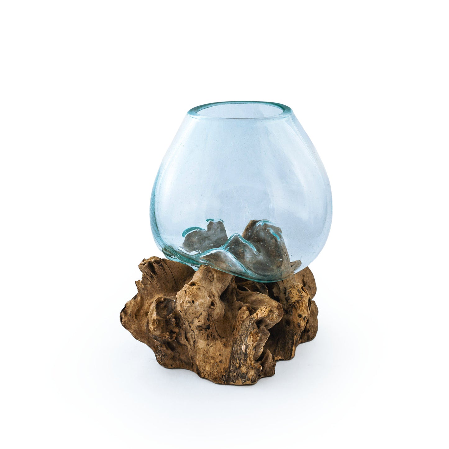 Molten Glass Driftwood Aquarium with Moss Balls (Large)