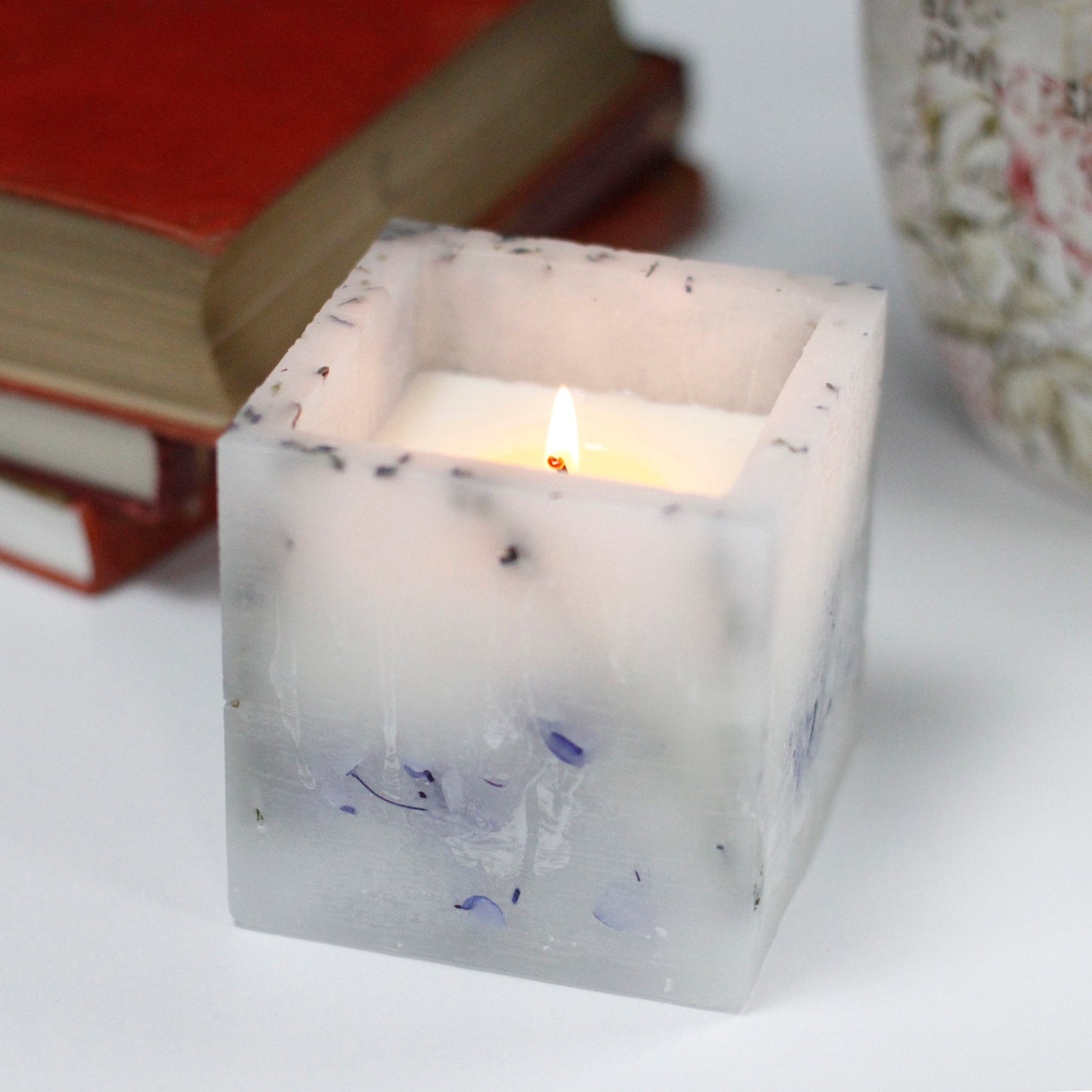 Enchanted flower candle