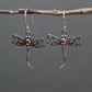 Dragonflies Drop - Silver & Gold Earrings