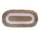 Oval Seagrass White & Tan Classic Rug