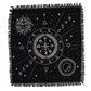 Harness Celestial Power with the Esoteric Fringed Altar Cloth - Moon & Sun Chart