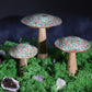 Kaleidoscope of color mushroom decor