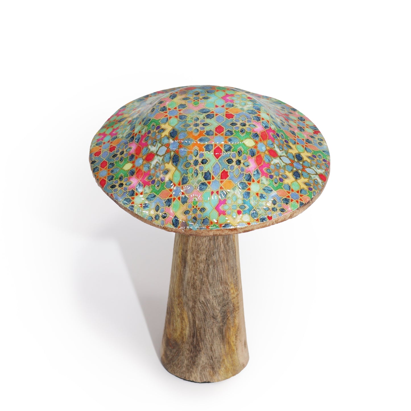 Kaleidoscope of color mushroom decor