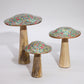 Kaleidoscope of color mushroom decor