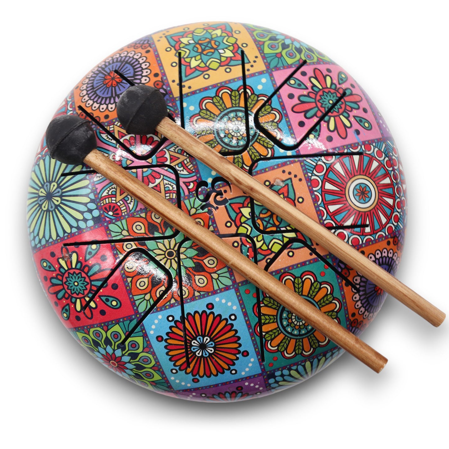 Hapi Drum Multi-coloured Mandalas