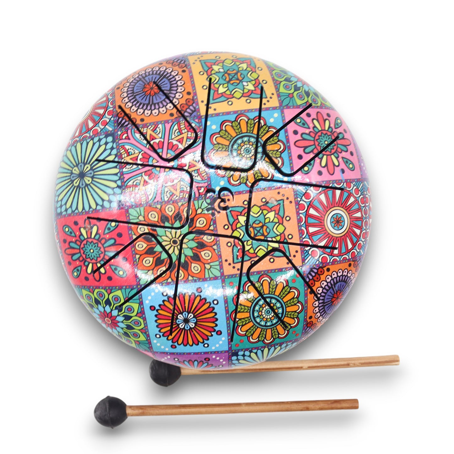 Hapi Drum Multi-coloured Mandalas