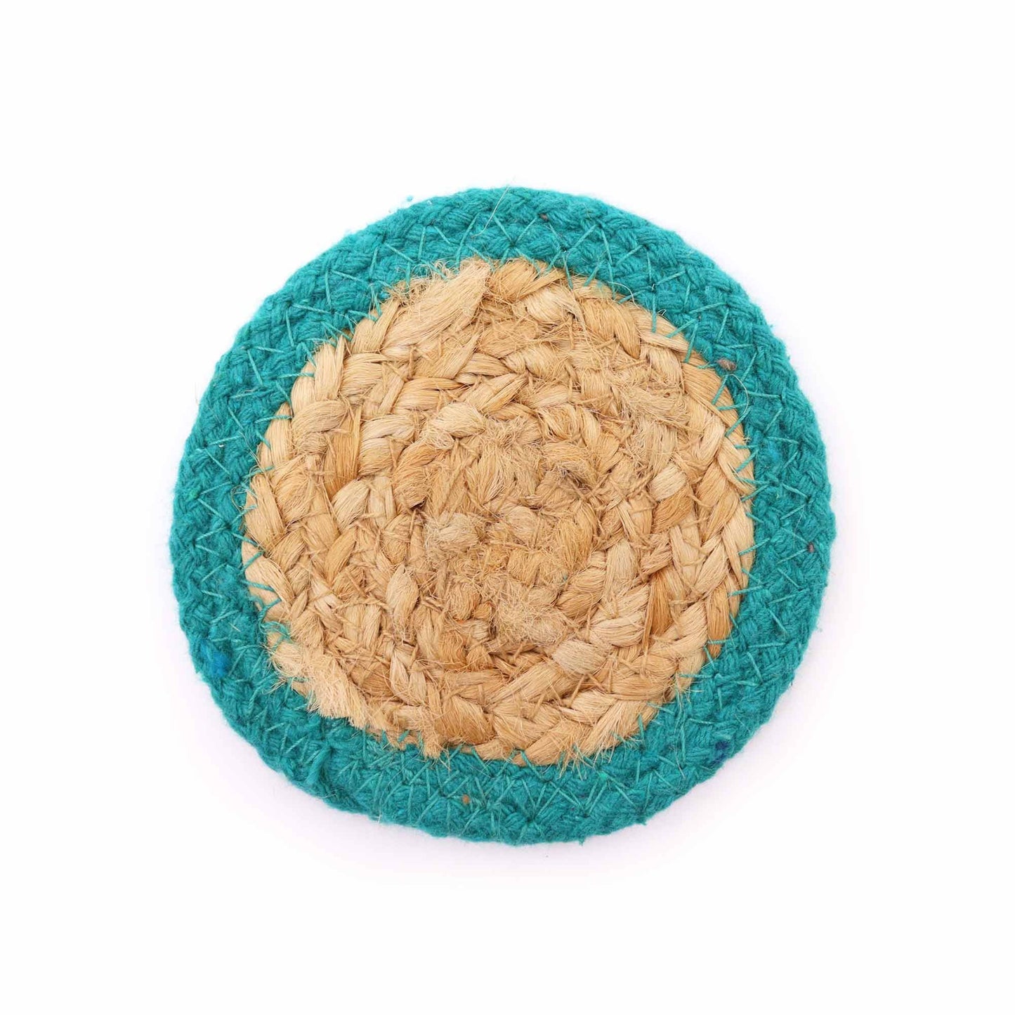 Natural Jute &amp; Cotton Coasters – Set of 6