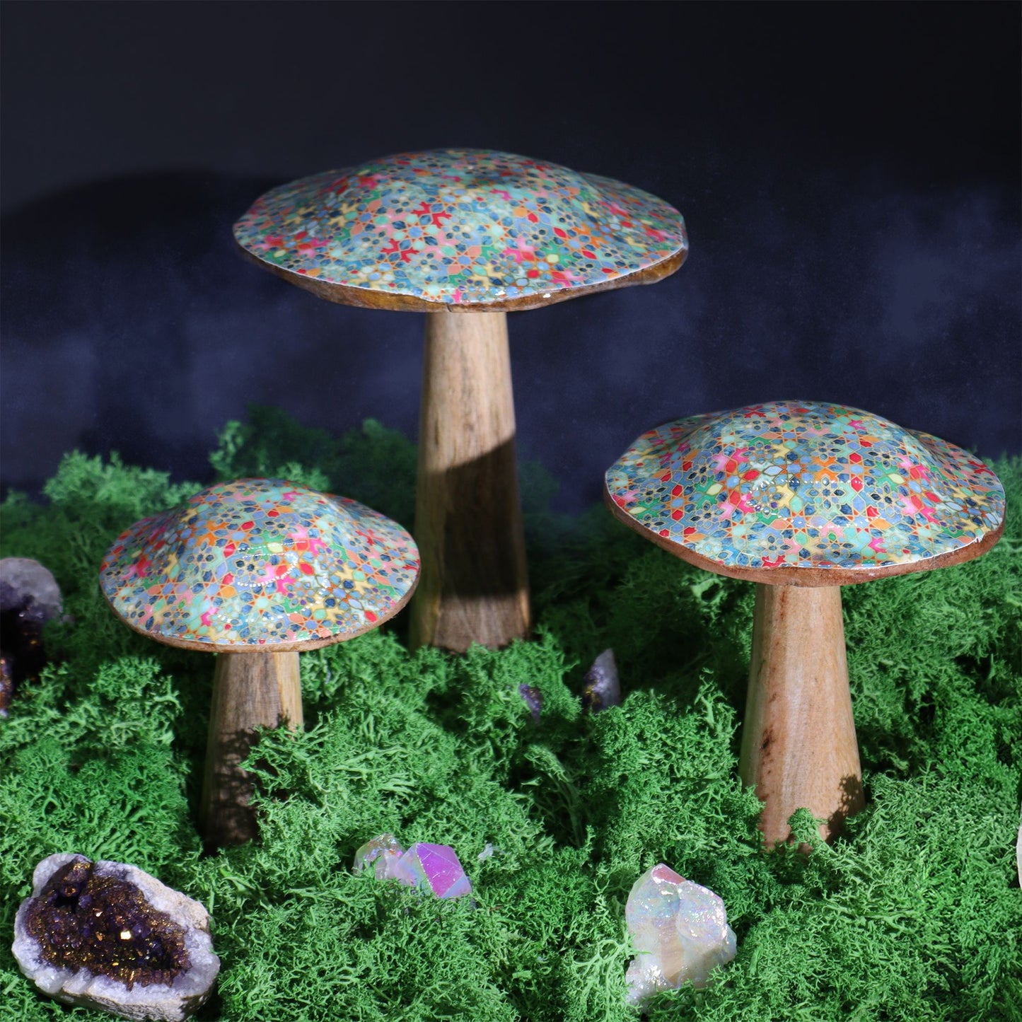 Kaleidoscope of Colour Mushroom Decor – Small