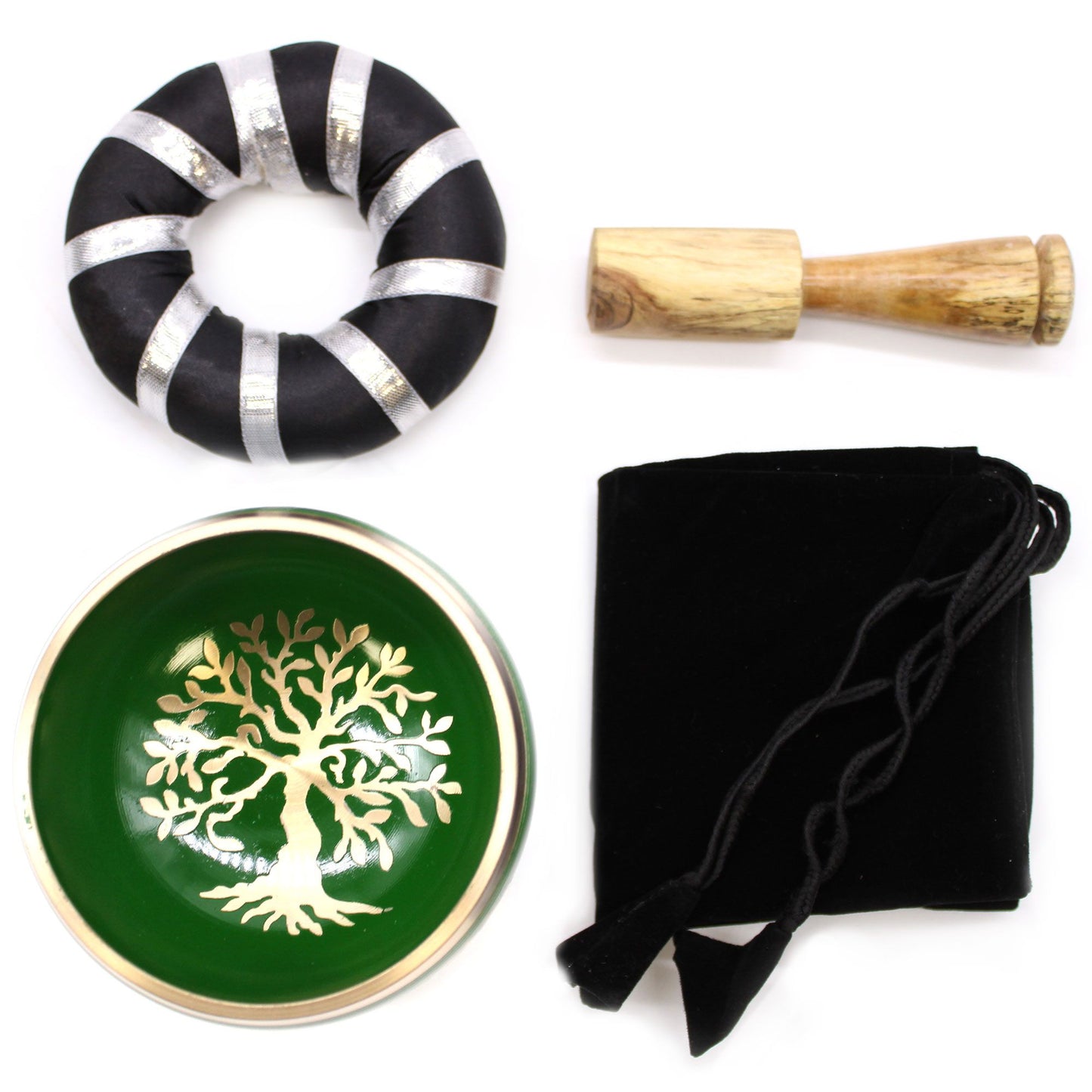Tree of Life Singing Bowl Set (Green)