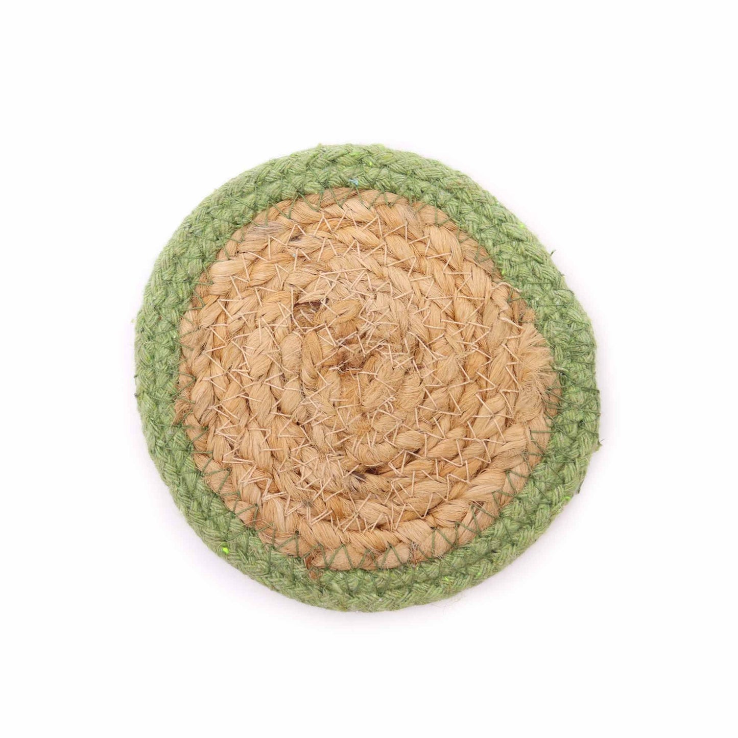 Natural Jute &amp; Cotton Coasters – Set of 6