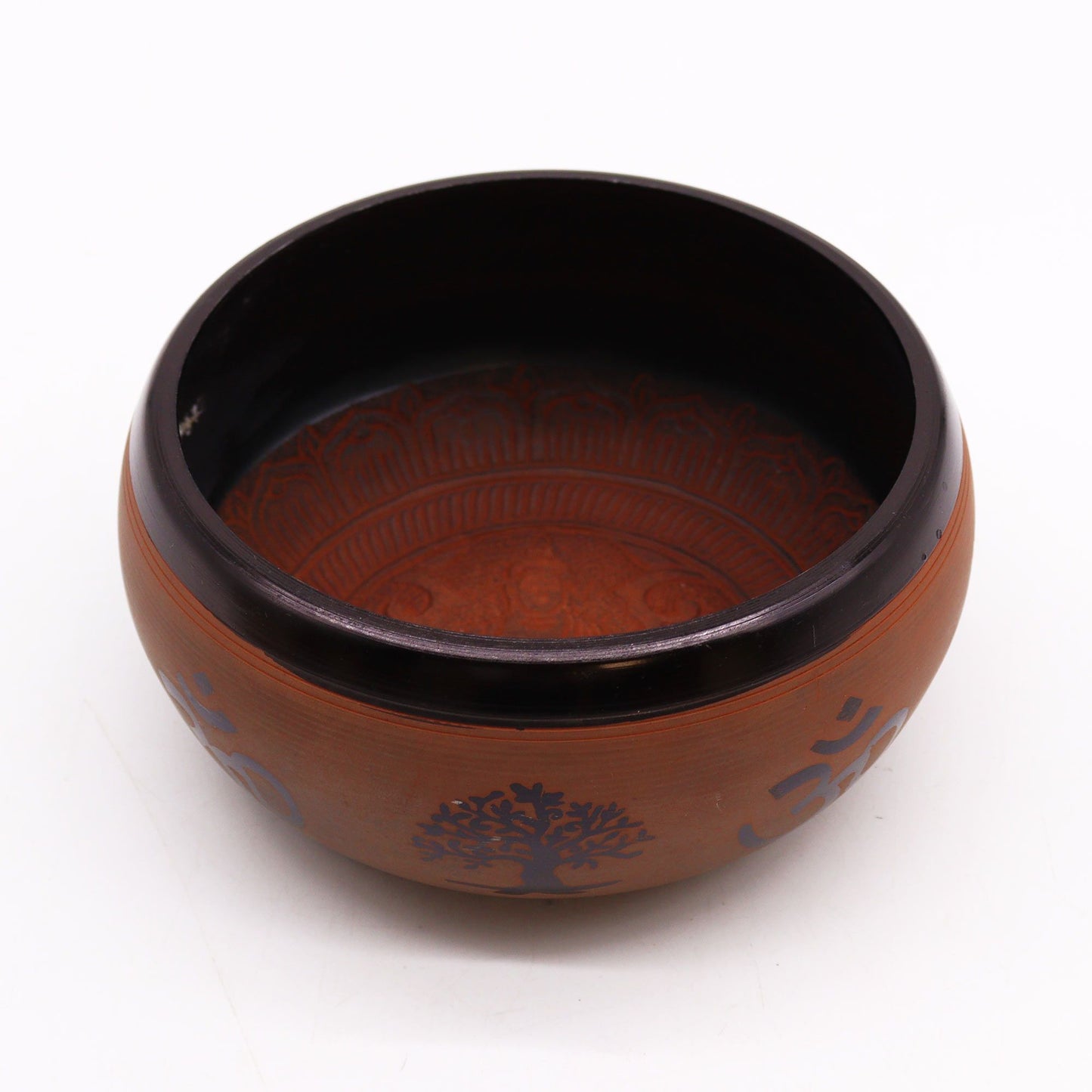 Earth Powder Singing Bowl – Clay Om Buddha (16cm)