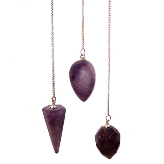 Amethyst Crystal Pendulum – Gemstone Dowsing Pendulum