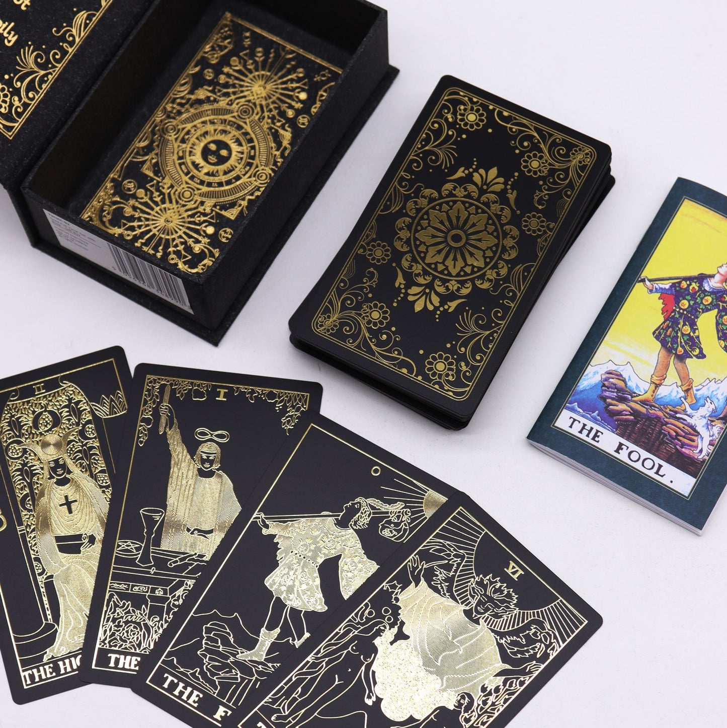 Gold Foil Tarot Set with Book – Gift Box