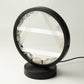 Air gemstone halo lamp with clear quartz and selenite different angle