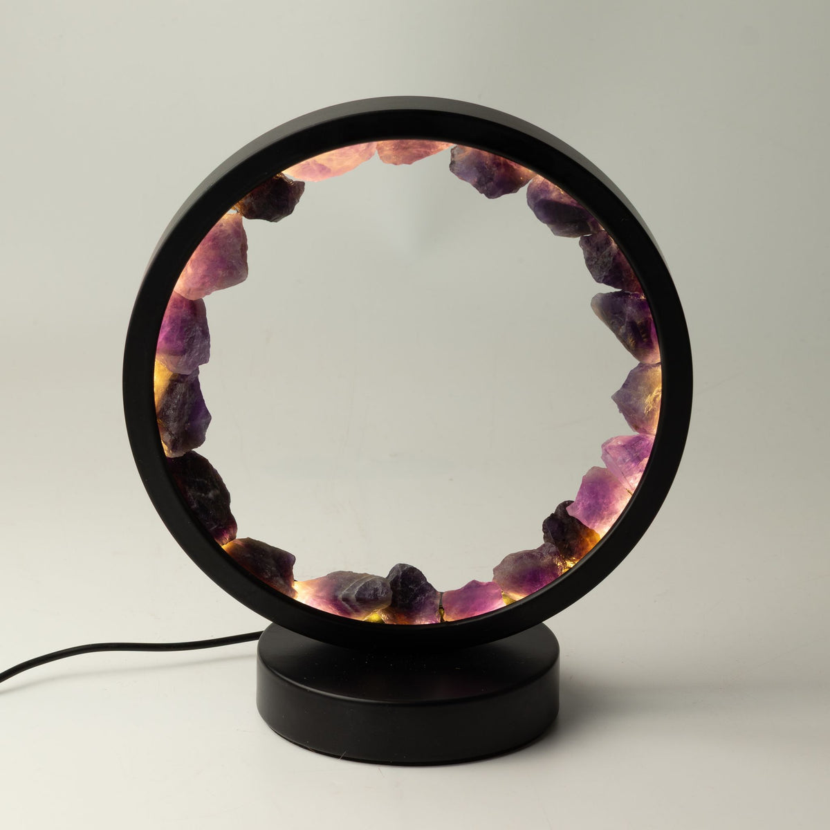 Zen Spirit Gemstone Halo Lamp – Amethyst