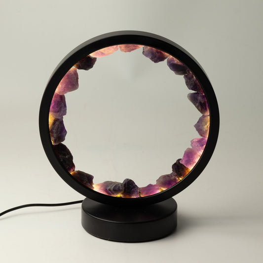 Zen Spirit Gemstone Halo Lamp – Amethyst