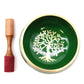 Large Tree of Life Singing Bowl Set – Green (14cm)
