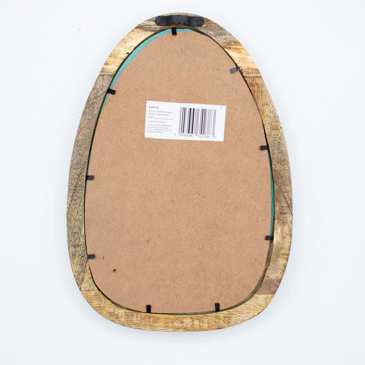 Set of 3 Pebble Mirrors – Light Mango Wood