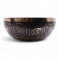 Huge Engraved Vibrational Feet Standing Bowl