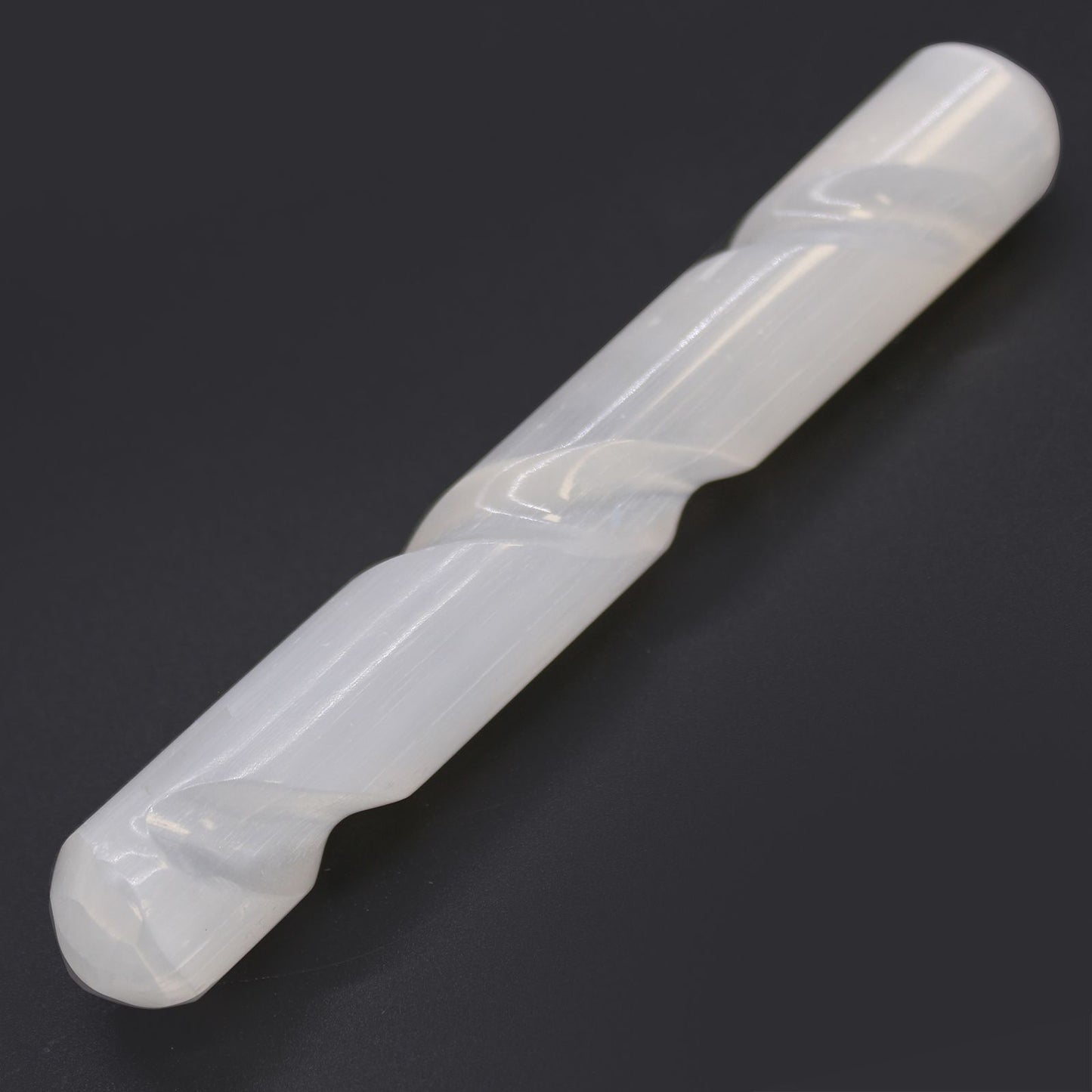 Selenite Spiral Wand