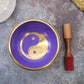 Yin & Yang Singing Bowl Set - White/Purple (Large)