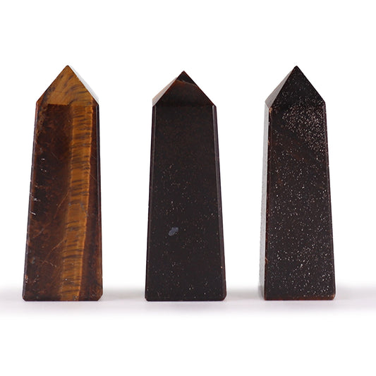 Gemstone Obelisk Points – Tiger Eye