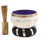 Yin & Yang Singing Bowl Set (White/Purple)