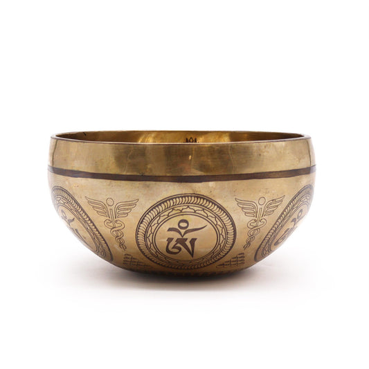 Tibetan Healing Engraved Bowl - Bodhi Tree Buddha