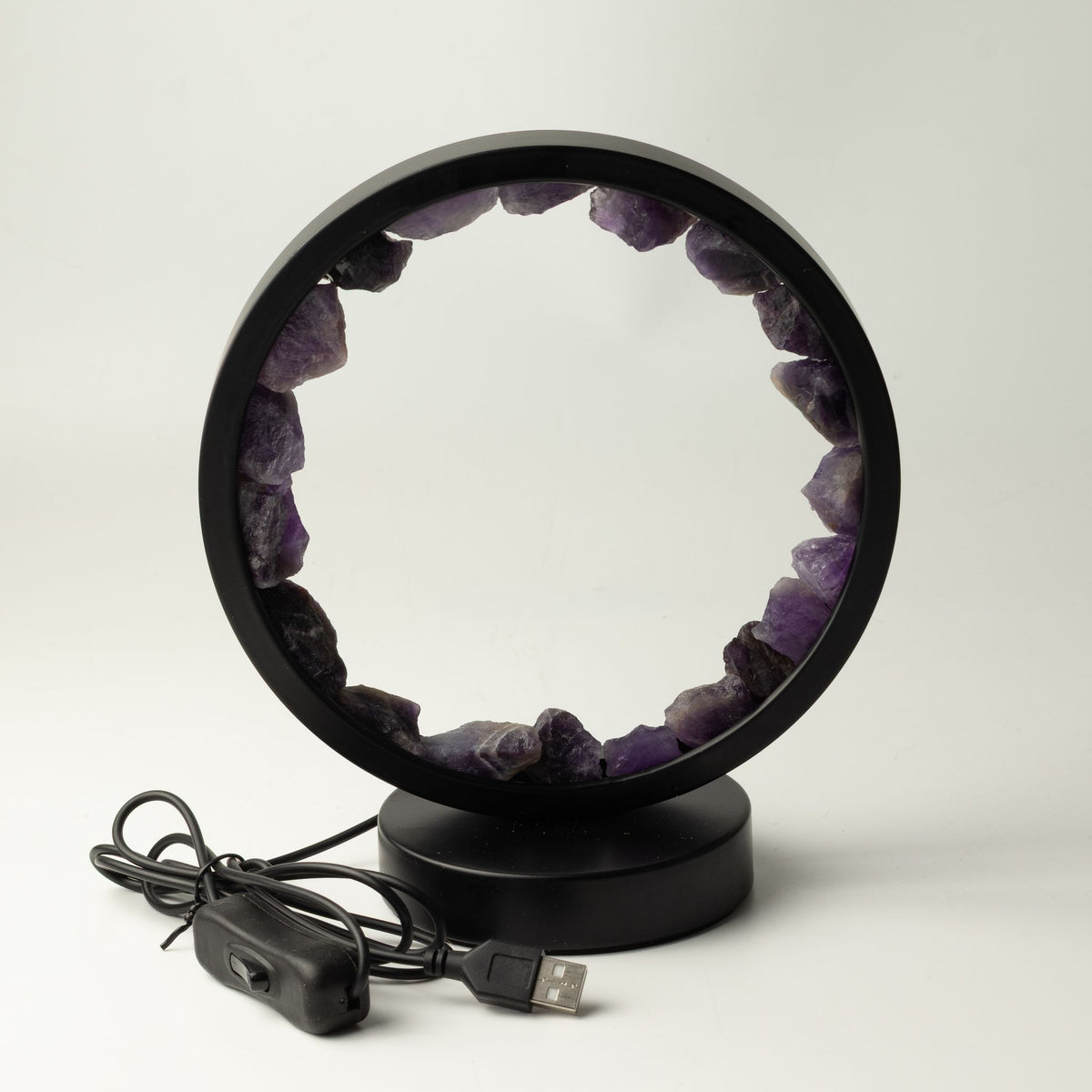 Zen Spirit Gemstone Halo Lamp – Amethyst