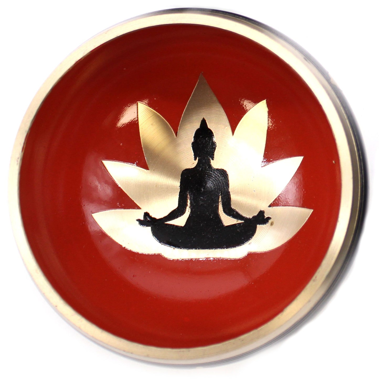 Buddha Singing Bowl Set (Black/Orange)