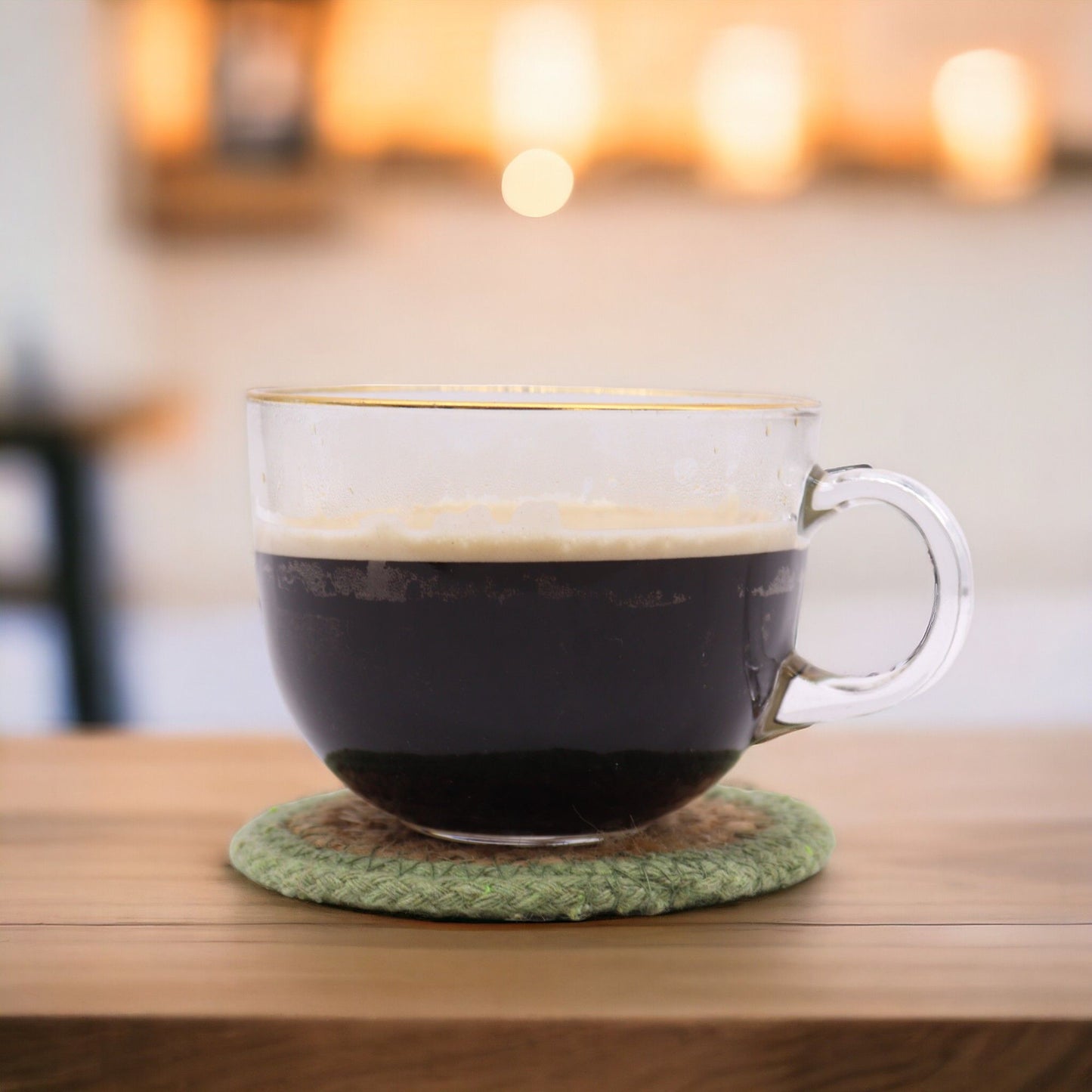 Natural Jute &amp; Cotton Coasters – Set of 6