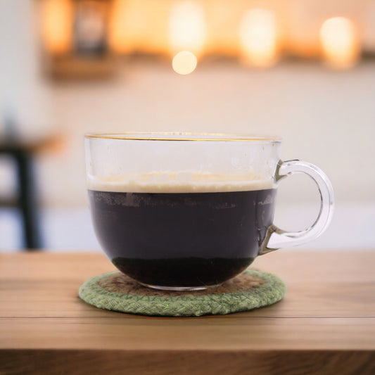 Natural Jute &amp; Cotton Coasters – Set of 6