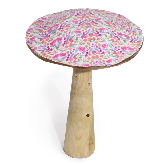 Pastel Floral Mushroom Decor – Large
