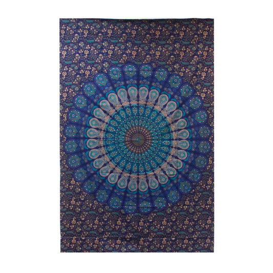Single Cotton Bedspread + Wall Hanging – Classic Mandala
