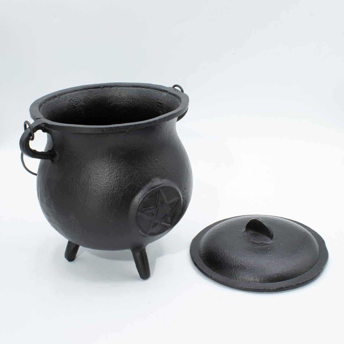 Extra Large Cast Iron Cauldron with Pentagram – Witchy Incense Burner