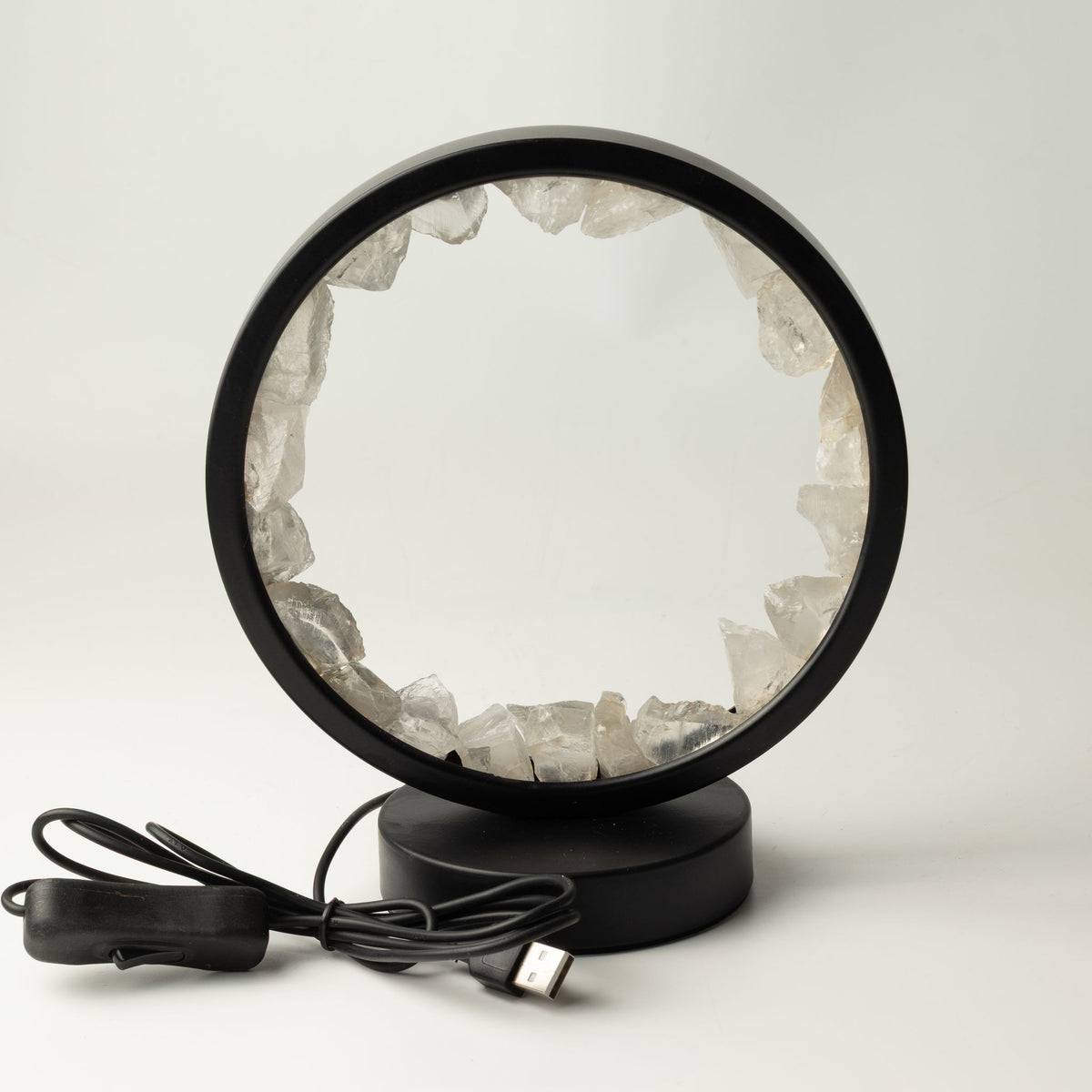 Zen Mind Gemstone Halo Lamp – Clear Quartz