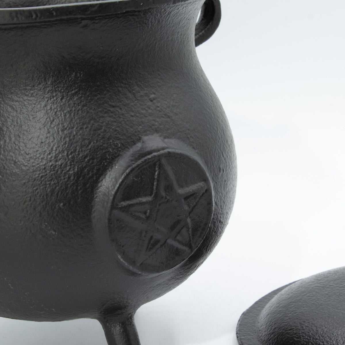 Extra Large Cast Iron Cauldron with Pentagram – Witchy Incense Burner