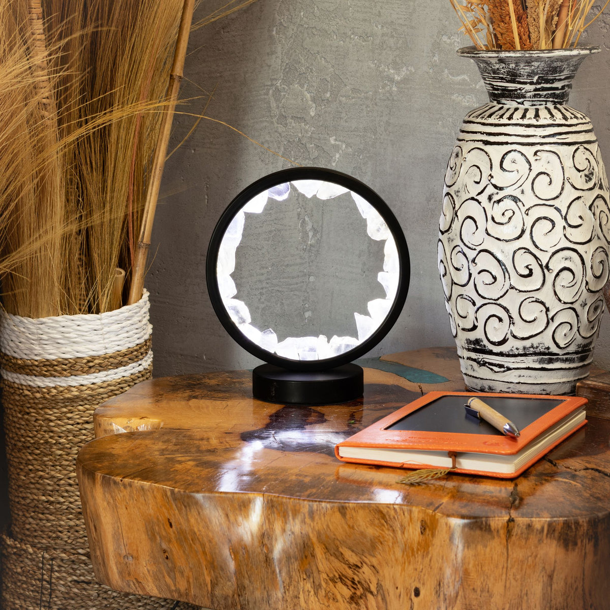 Zen Mind Gemstone Halo Lamp – Clear Quartz