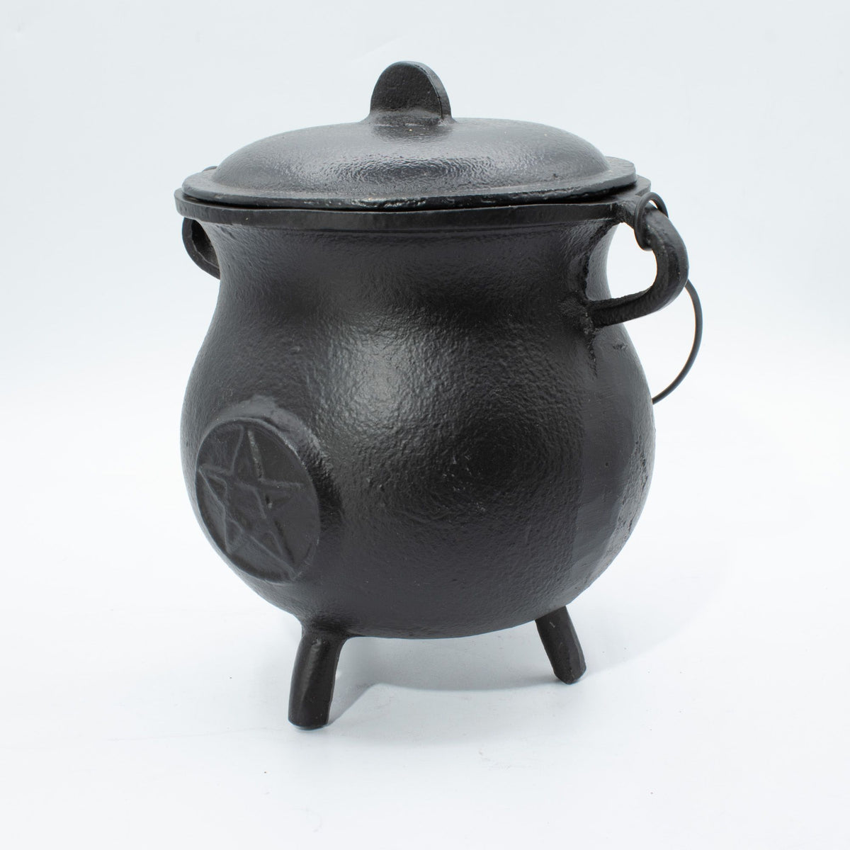 Extra Large Cast Iron Cauldron with Pentagram – Witchy Incense Burner