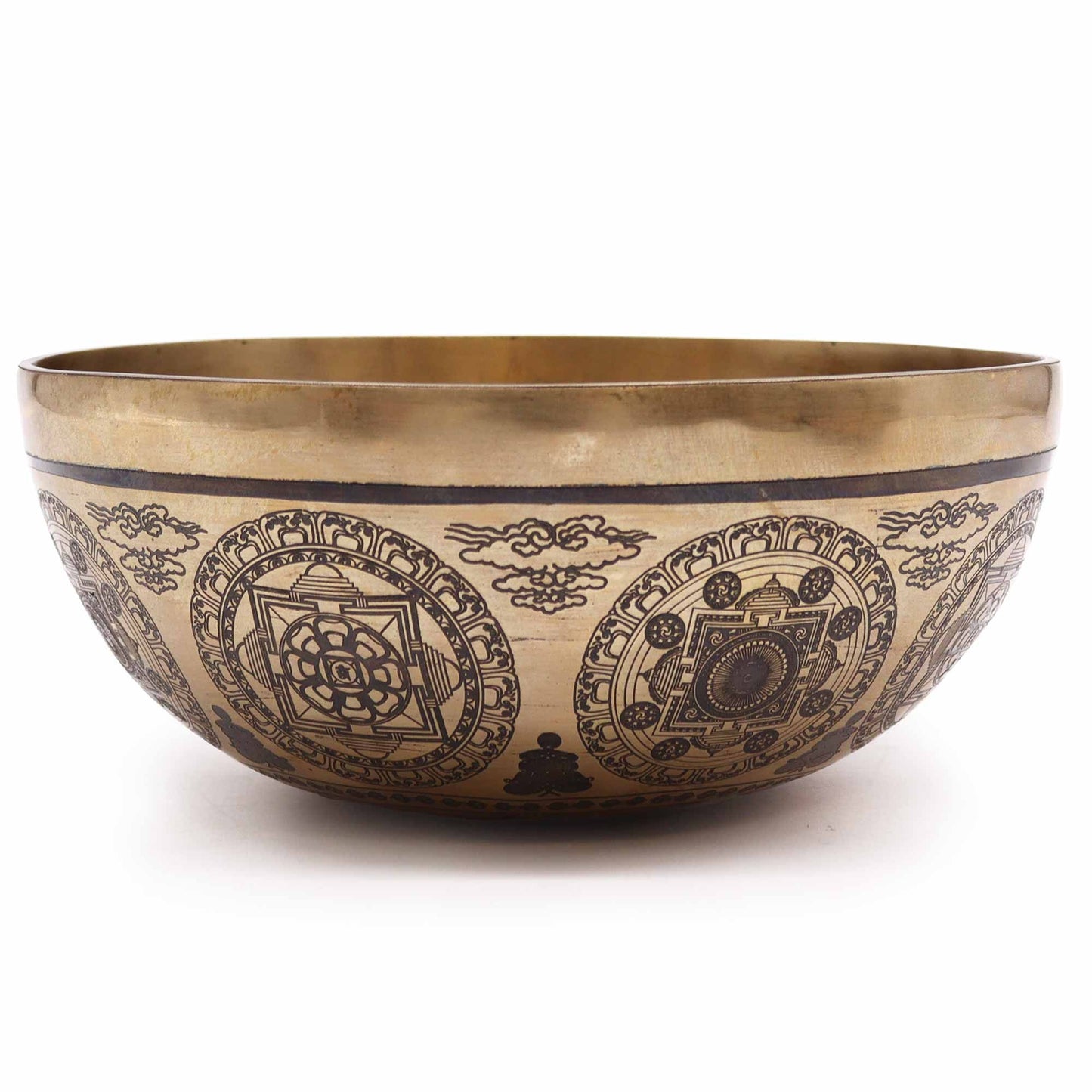 Tibetan Healing Engraved Bowl – 7 Chakras & Flower of Life